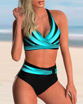 Liliana - Bikiniset mit Kreuzhals und Muster