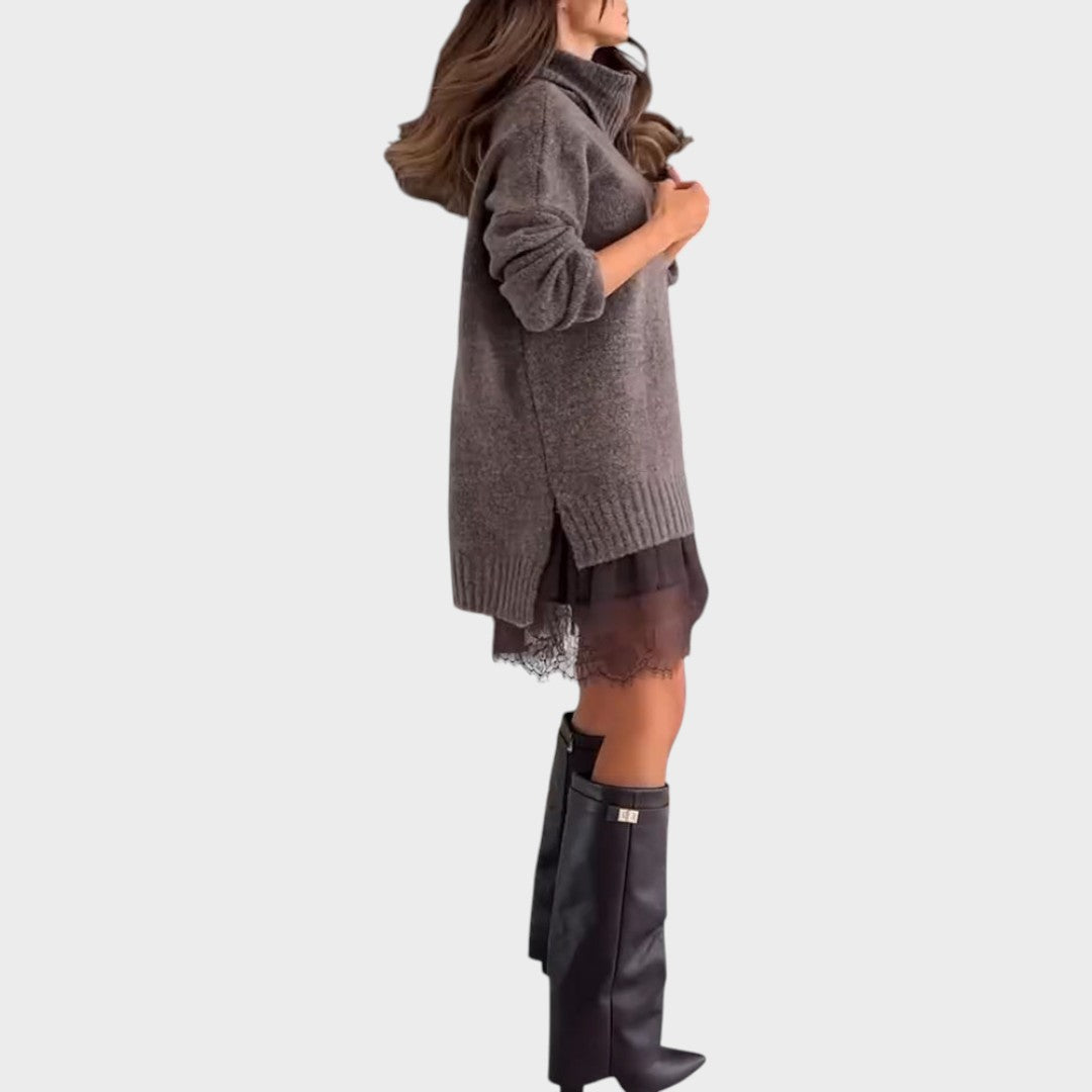 Linda - Strickoberteil und Kleid Set