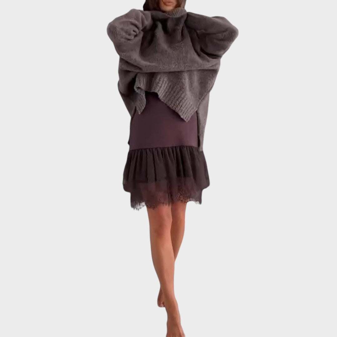 Linda - Strickoberteil und Kleid Set