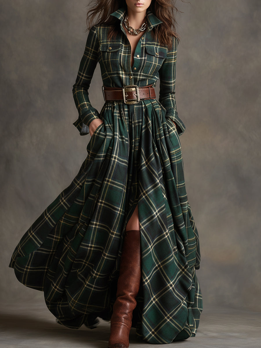 GIULIETTA™ / MAXIKLEID MIT KAROMUSTER