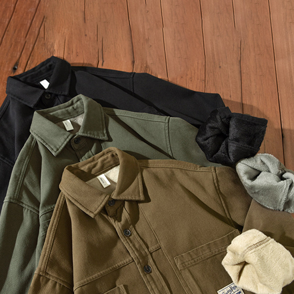 CARL™  | FLEECE-UBERHEMD IM CARGO-STIL