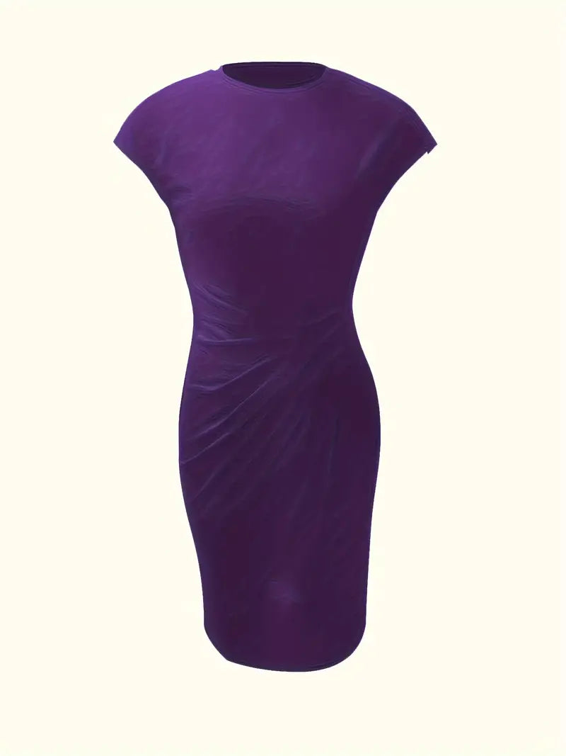Damenkleid mit Rundhalsausschnitt – Elegantes Sommerkleid für Alltag & Besondere Anlässe