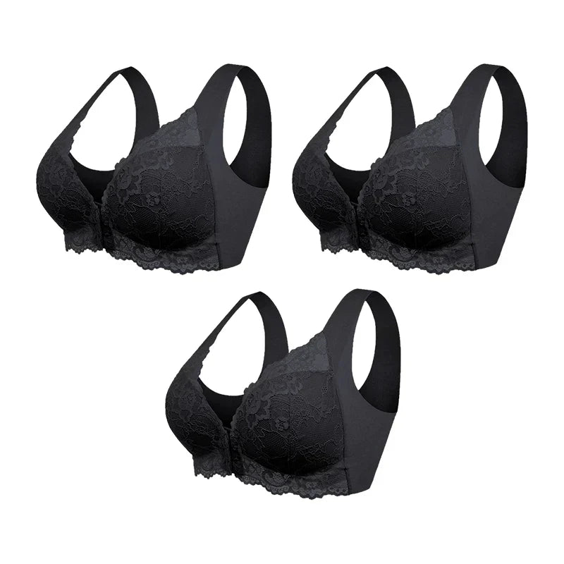 BUGEL-BH MIT FORMENDEM SCHNITT UND VORDERVERSCHLUSS (3ER-PACK)