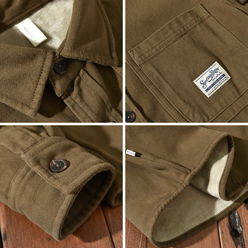 CARL™  | FLEECE-UBERHEMD IM CARGO-STIL