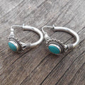 Elegante Ohrringe aus Sterlingsilber mit Türkis