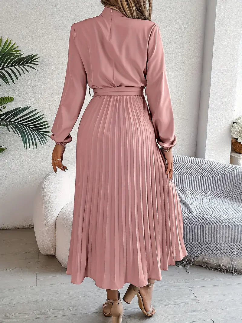 Damen Sommer Plissierter Abend Midikleid