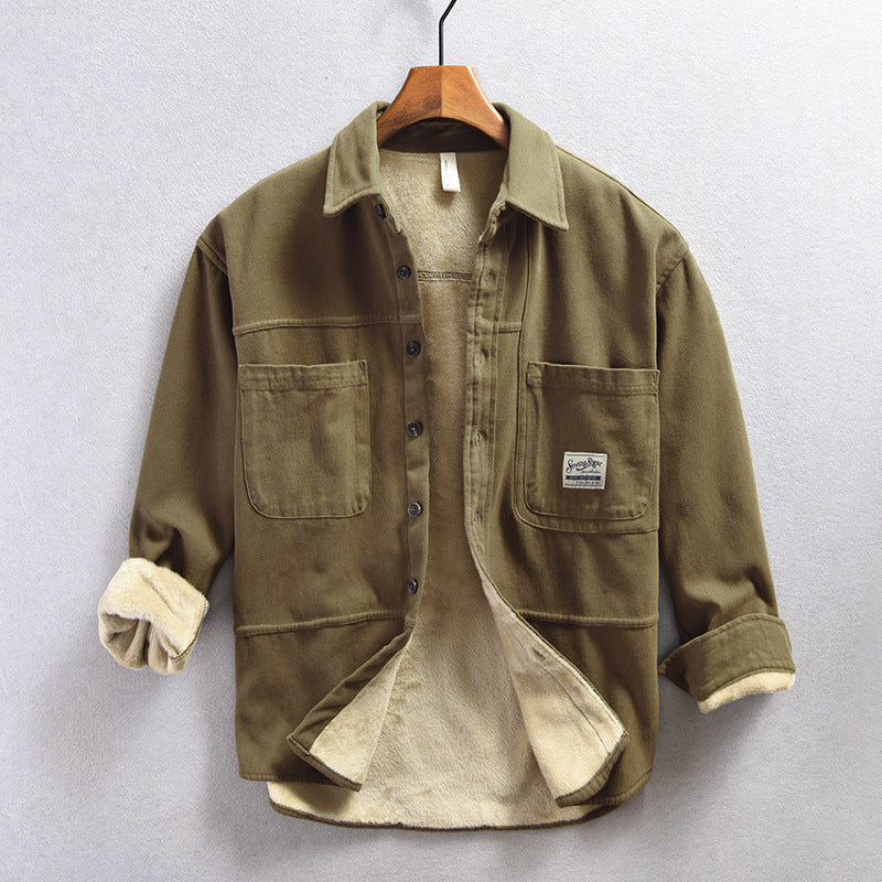 CARL™  | FLEECE-UBERHEMD IM CARGO-STIL
