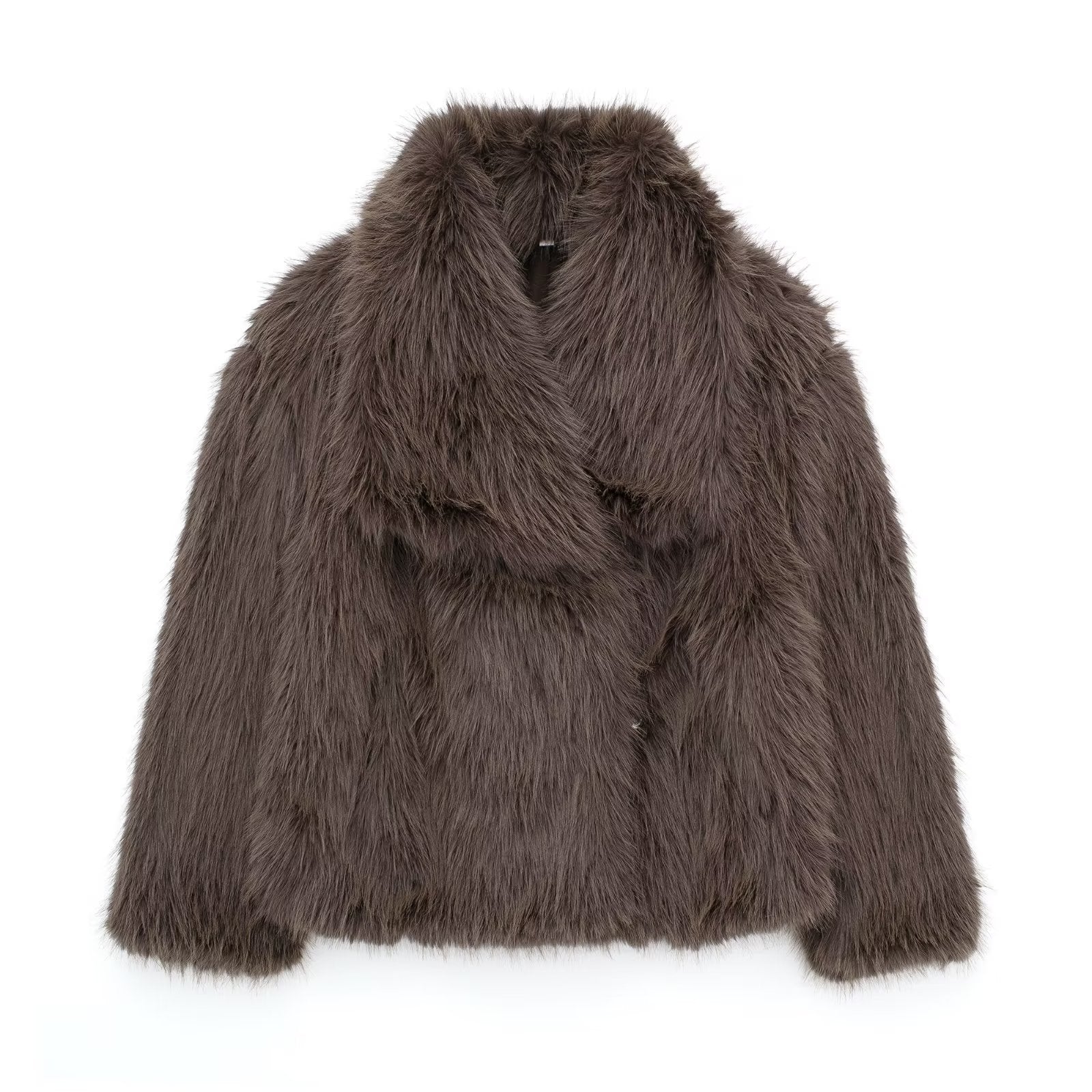 Drune - Damen Herbst, Winter Pelz Mantel Imitation