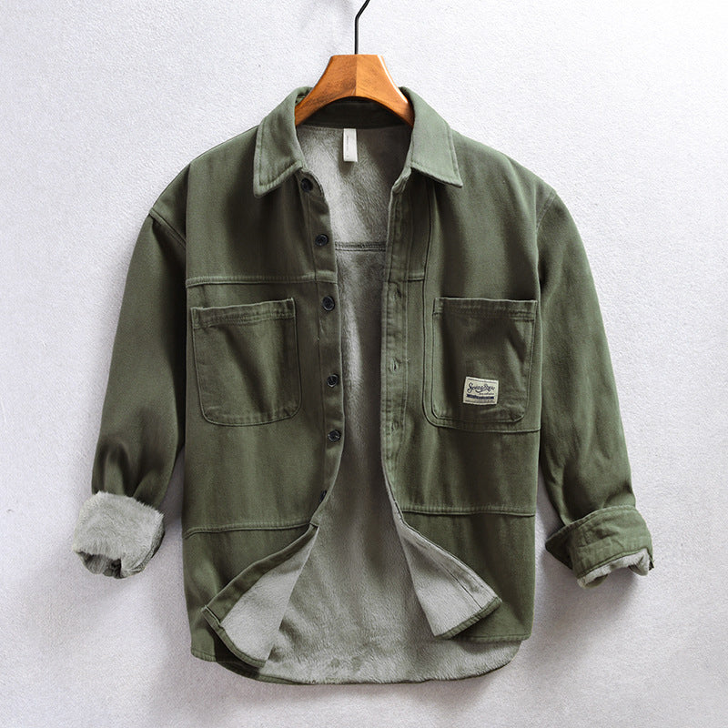 CARL™  | FLEECE-UBERHEMD IM CARGO-STIL