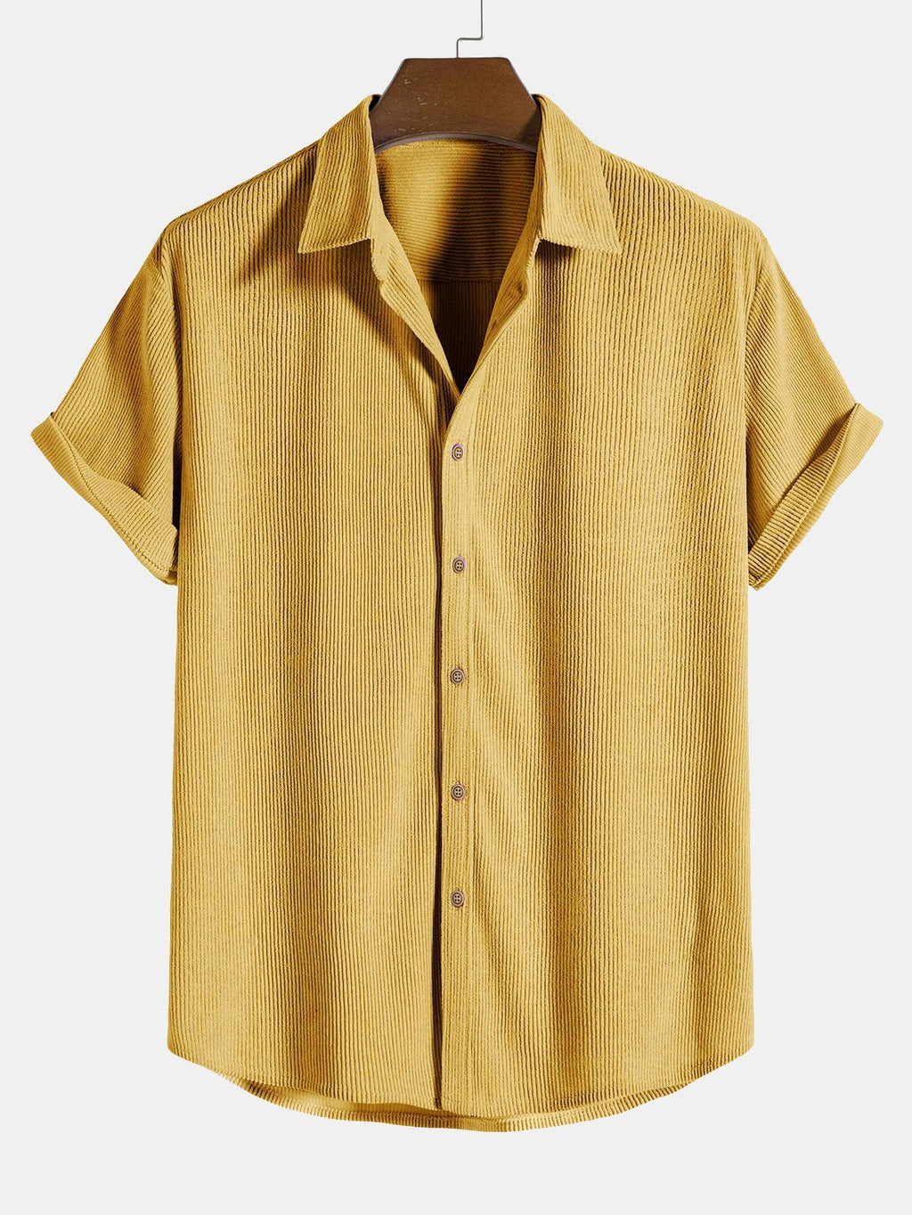Kurzärmeliges Corduroy Hemd mit Knöpfen & Shorts