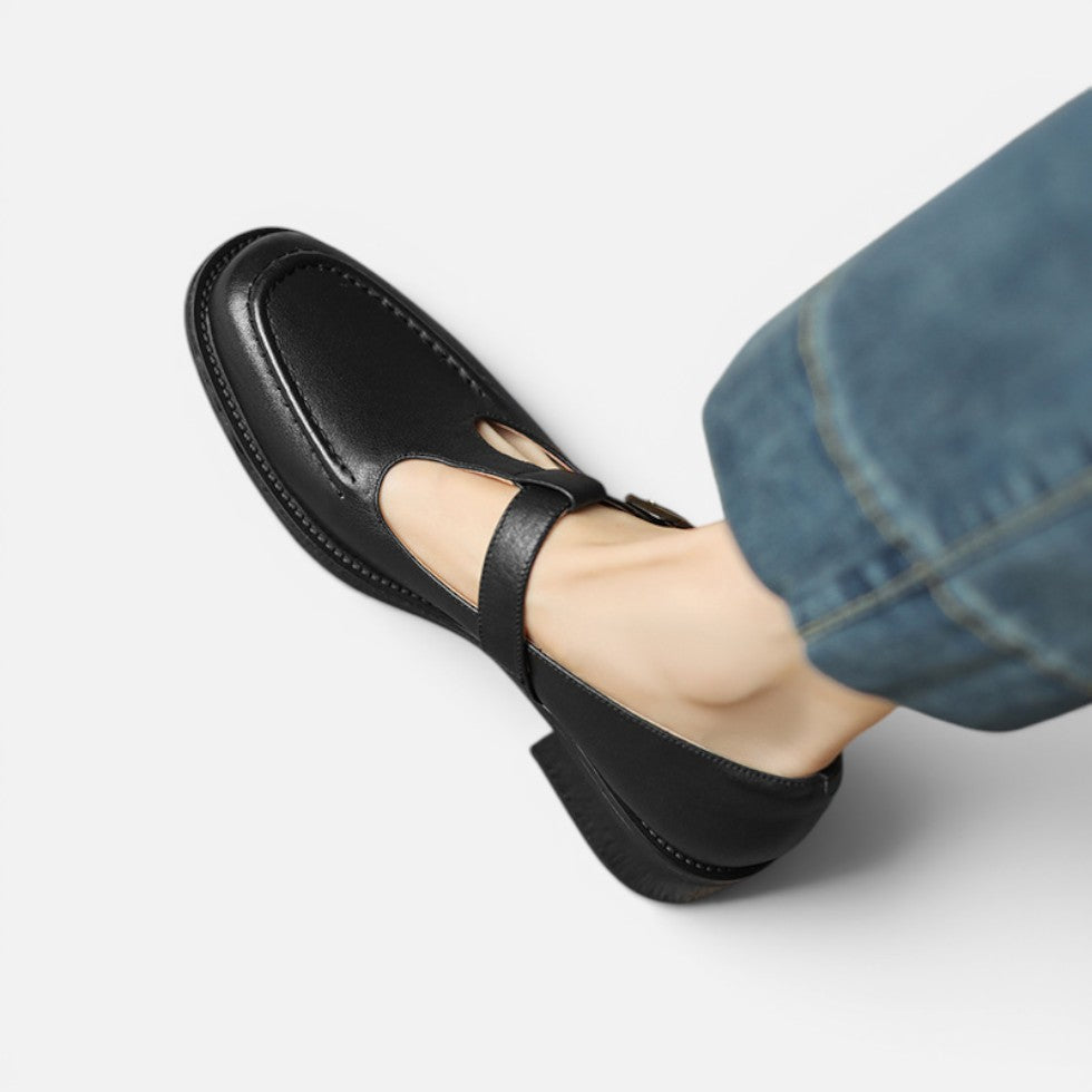 Mary Jane Orthopädische Schuhe mit Riemen Flach Absatz