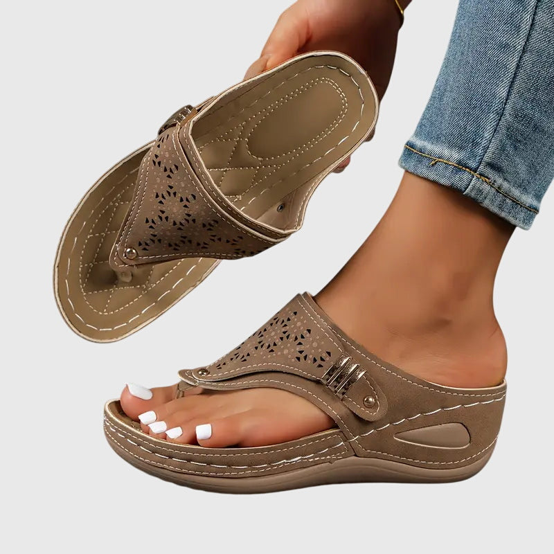Damen Lässig Orthopädsiche Plateau Sandalen