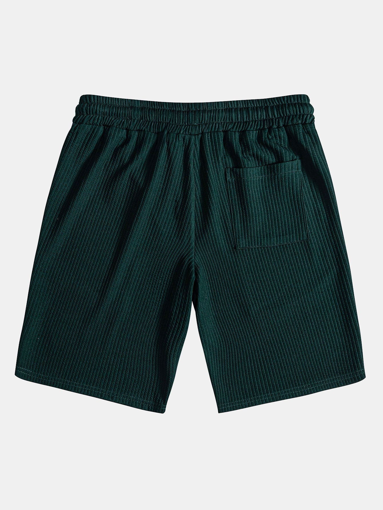 Muscle Fit geripptes Hemd mit Knopfleiste & Shorts