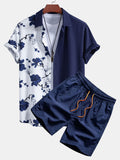 Hemd mit floralem Patchwork-Print und Shorts zum Schwimmen