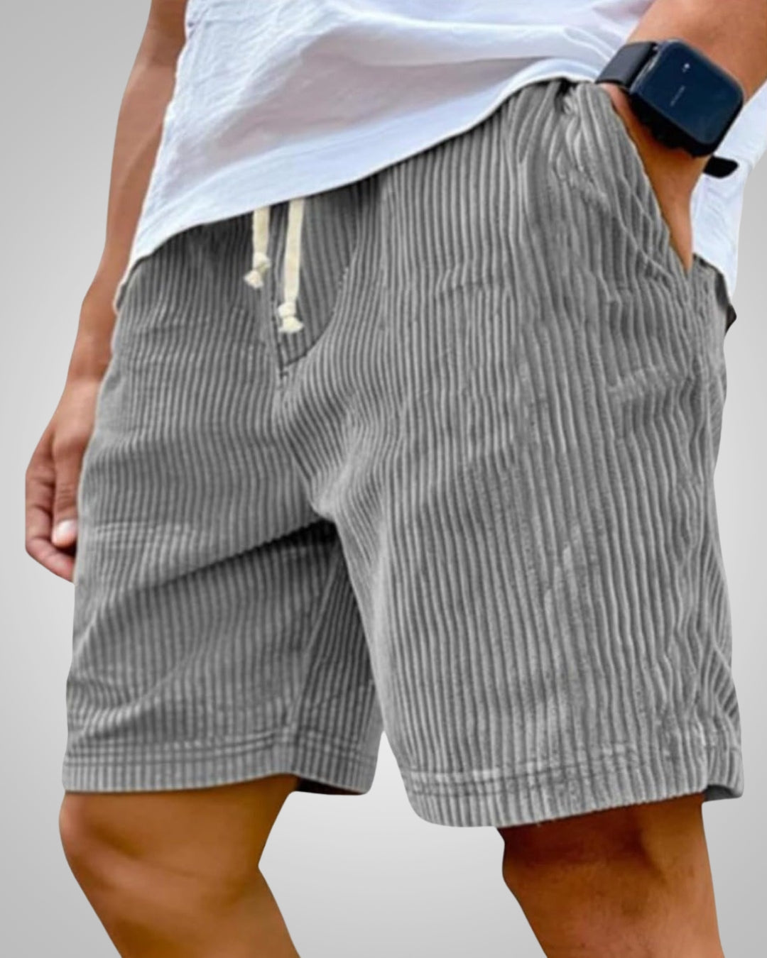 Herren Leichte Cord Sommer Bermuda Shorts