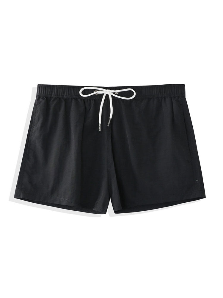 Flamingo Tropischer Print Hemden mit Knöpfen & kurze Schwimmshorts
