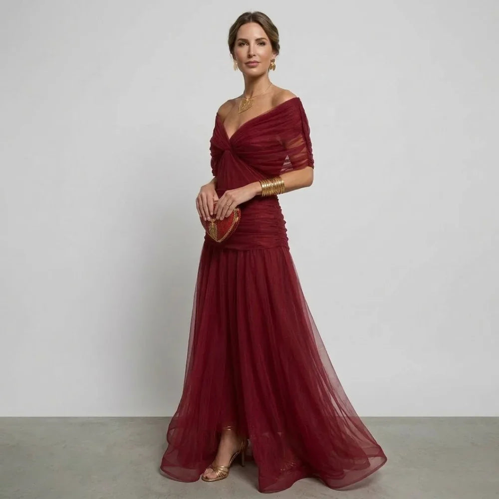 LouLou | Elegantes Maxikleid für festliche Anlässe mit V-Ausschnitt