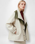 Regenjacke für Damen mit hohem mehrlagigem Kapuzenkragen