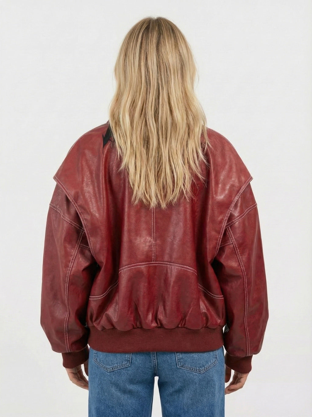Pilotenjacke für Damen mit Coating und klassischem Kragen in Oversize Fit