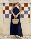 Sienna | Elegantes Kleid mit offenem Rücken und modischem Neckholder-Kragen