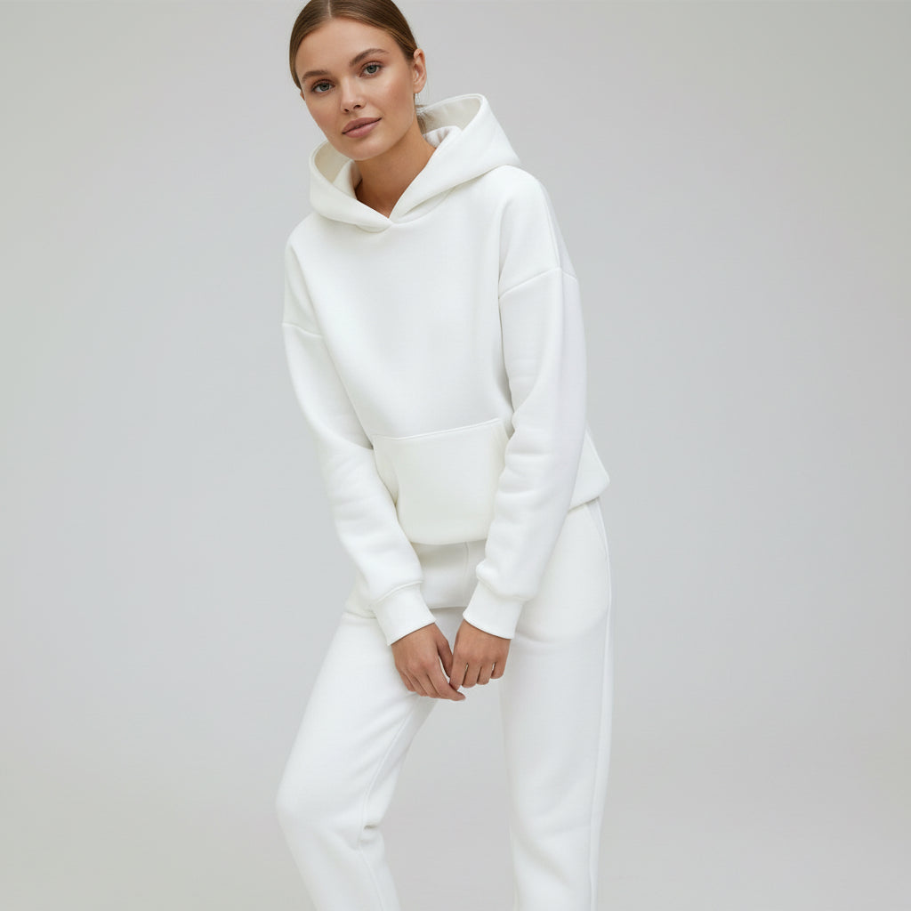 Oversized Loungewear Set für Damen mit Kapuzen Sweatshirt und Jogginghose