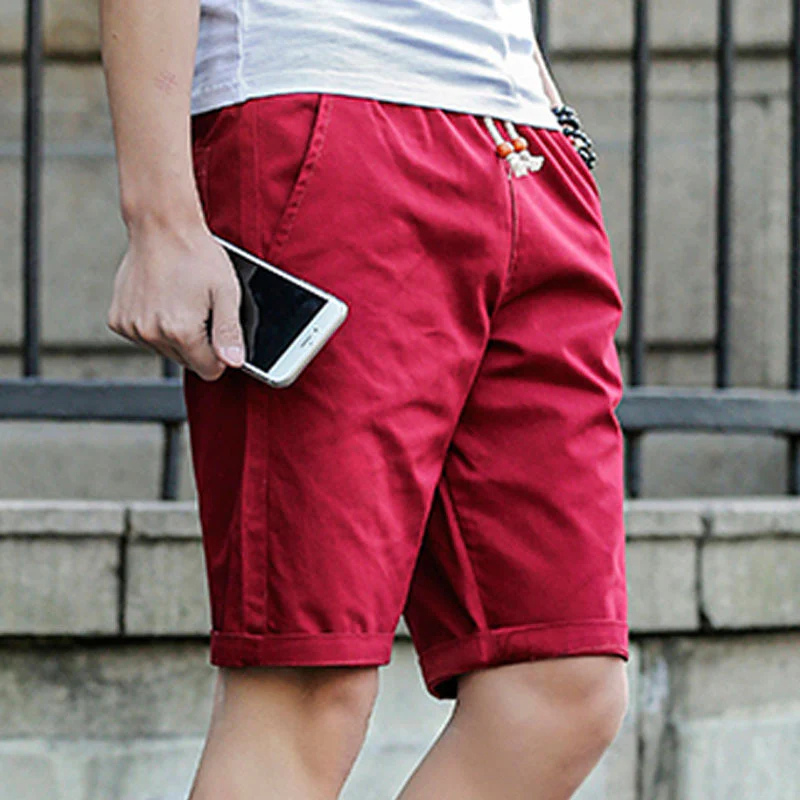 Herren Sommer Slim Fit Kordelzug Shorts