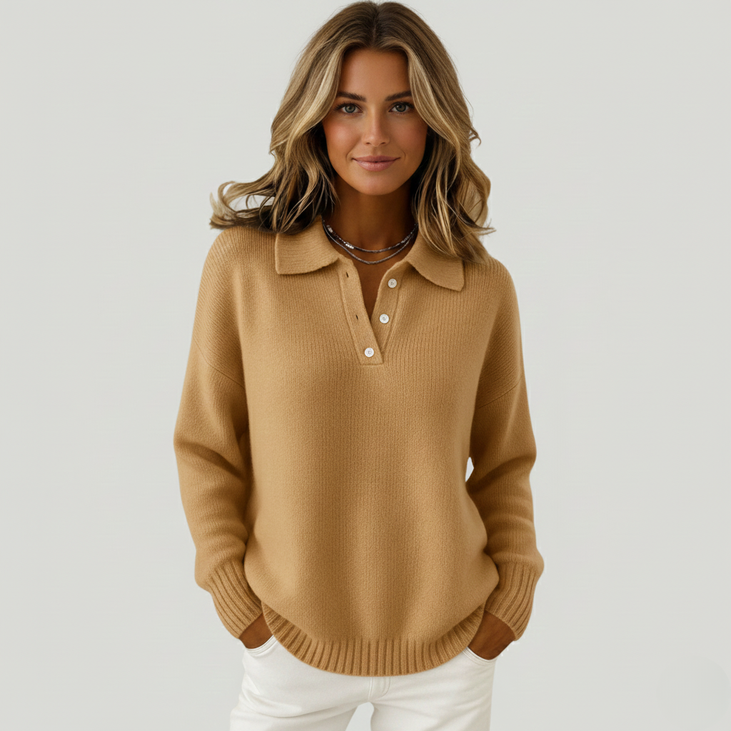 CLÉMENTINE | WEICHER PULLOVER MIT KRAGEN