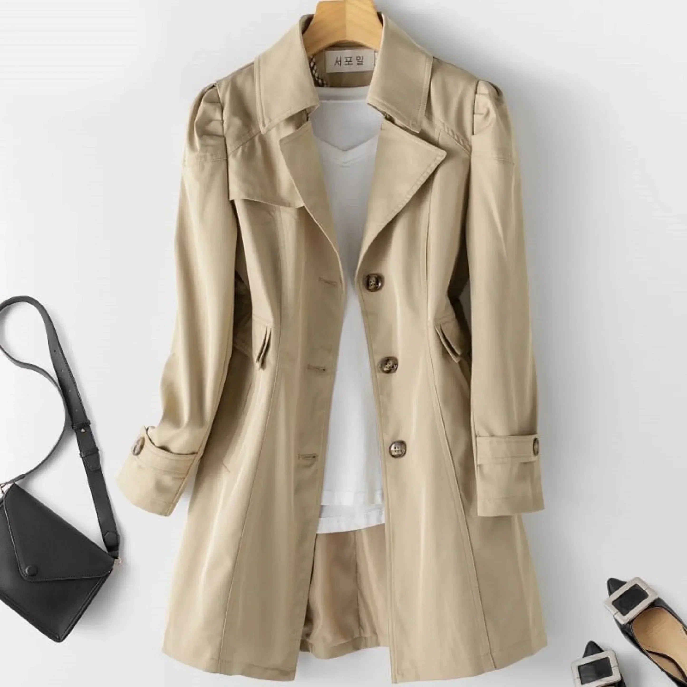 Drune | Wasserabweisender Trenchcoat für Frauen im Frühling