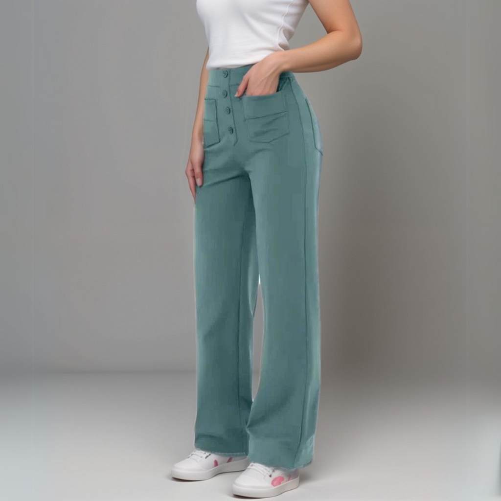 Nina | Elastische Hose mit hoher Taille