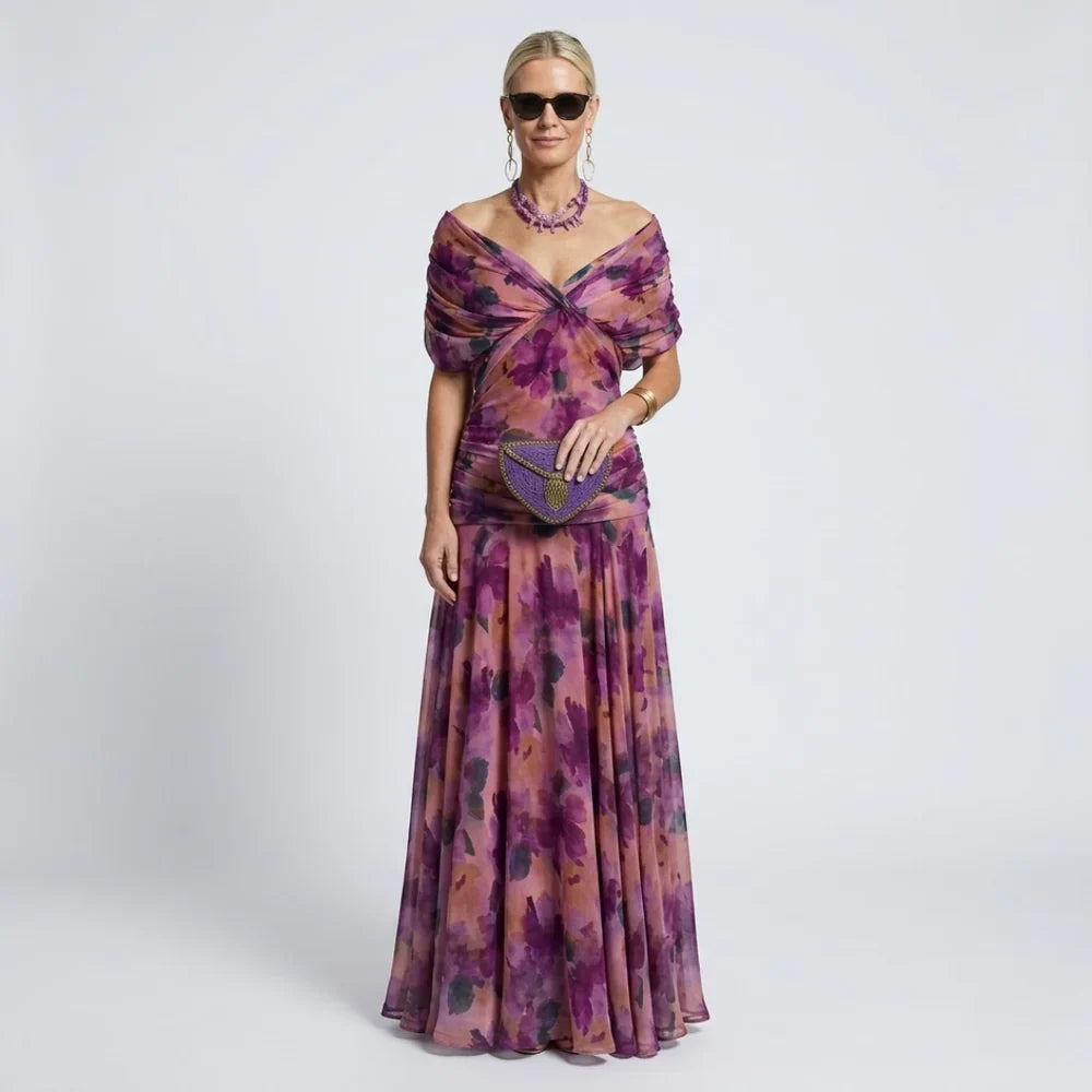 LouLou | Elegantes Maxikleid für festliche Anlässe mit V-Ausschnitt
