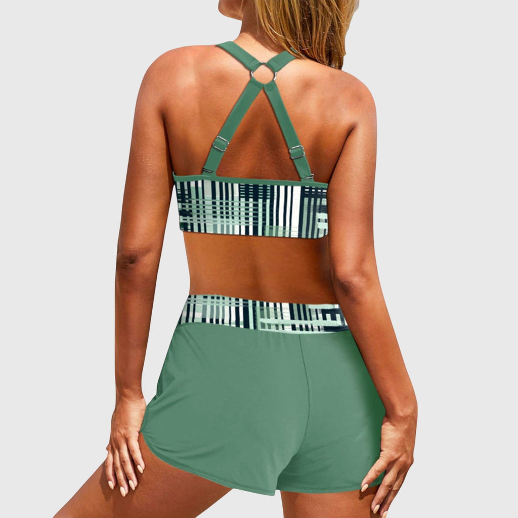 Damen Sommer Kreuzrücken High Waist Bikini