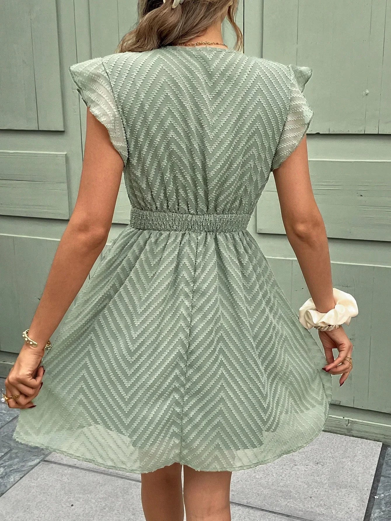 Damen Sommer V Ausschnitt Boho Midikleid