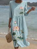 Emilia | Elegantes Maxikleid mit Blumenmuster