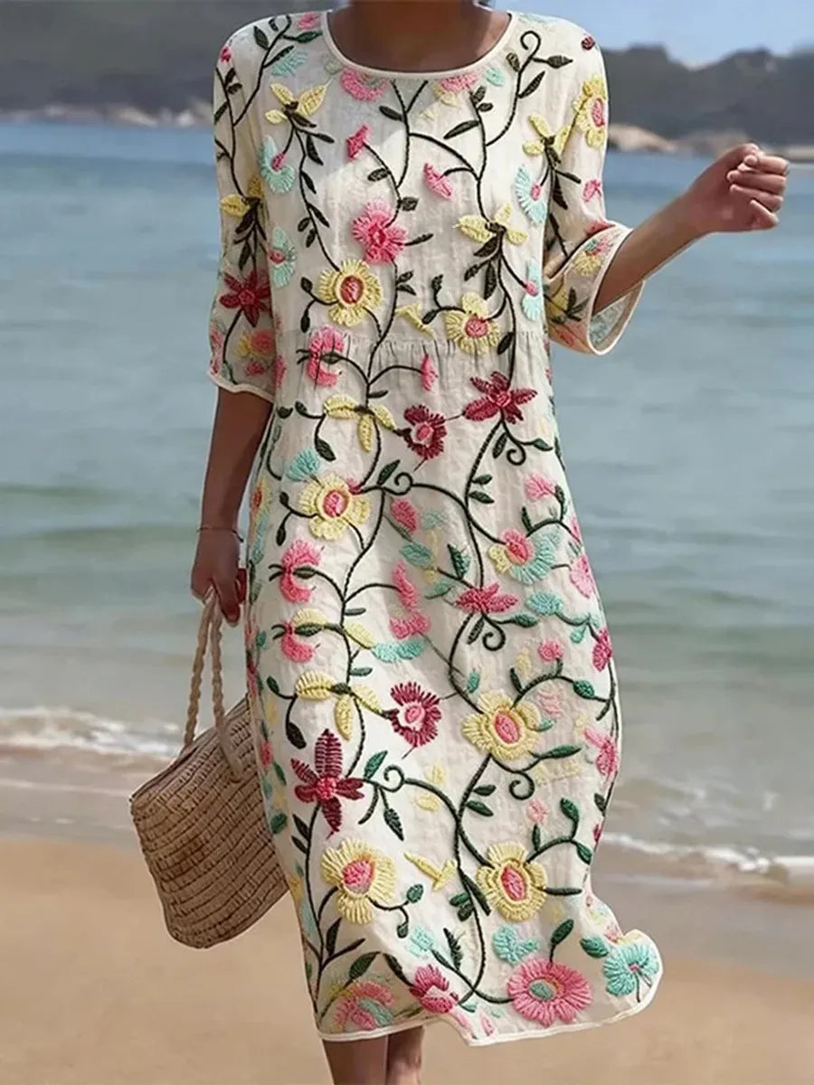 Matilda | Stilvolles Blumenmuster-Kleid