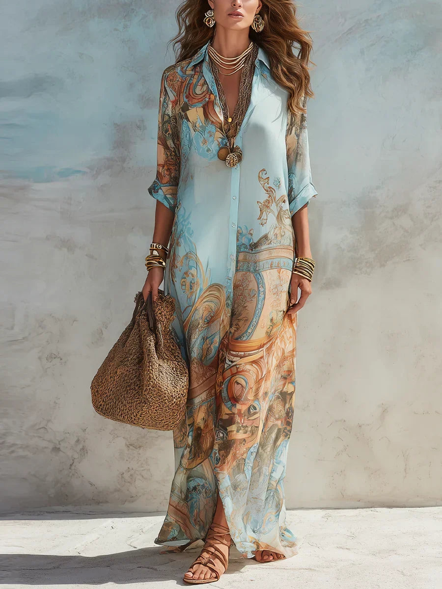 Sanny | Elegantes fließendes Sommerkleid