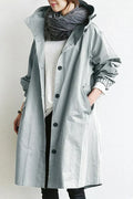 Drune | Trenchcoat mit Kapuze für Frauen Lang, Warm und Perfekt für Den Herbst