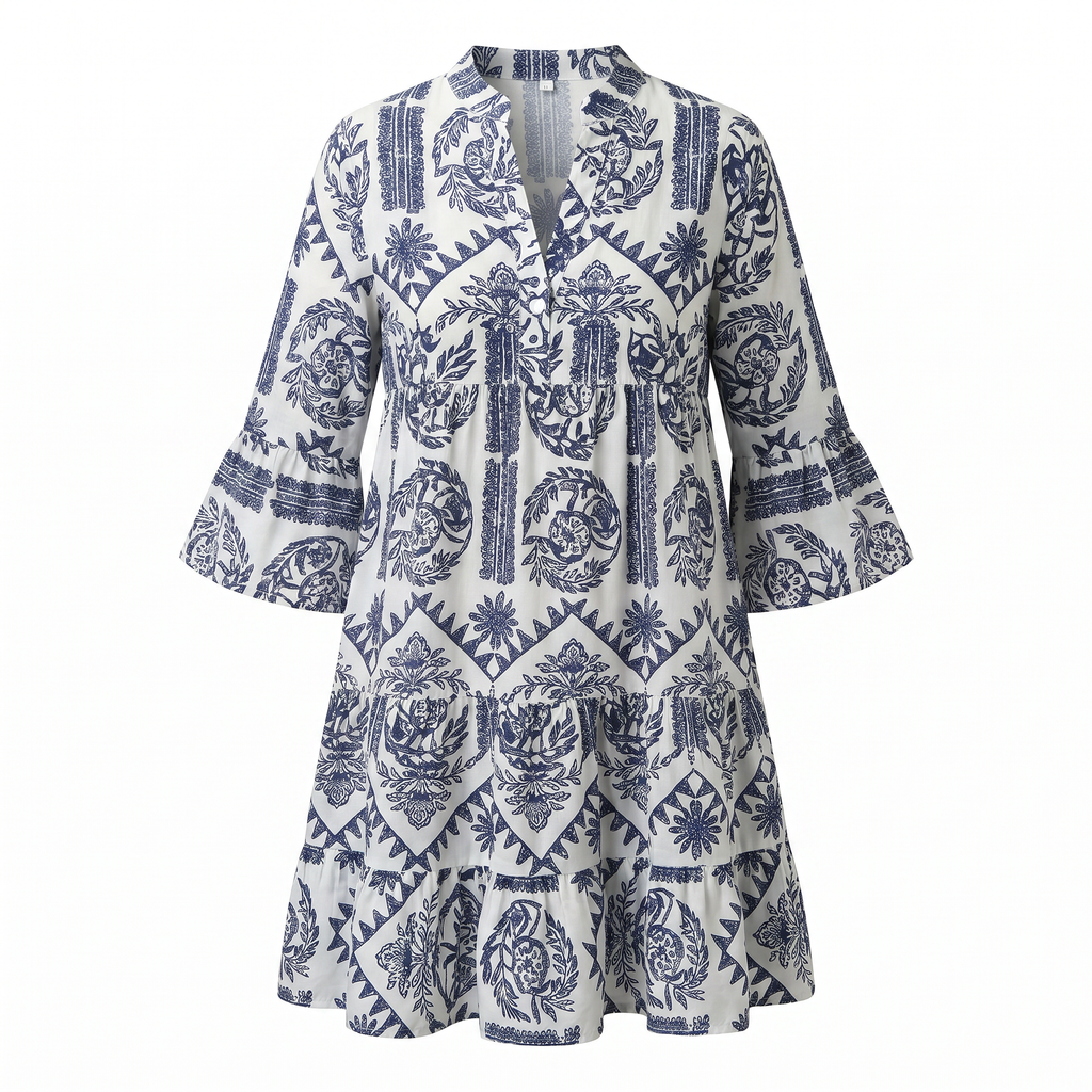 Krisella - Schickes Midi-Kleid im Boho-Stil