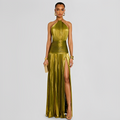 Naira - Elegantes Kleid mit Falten und Schlitz