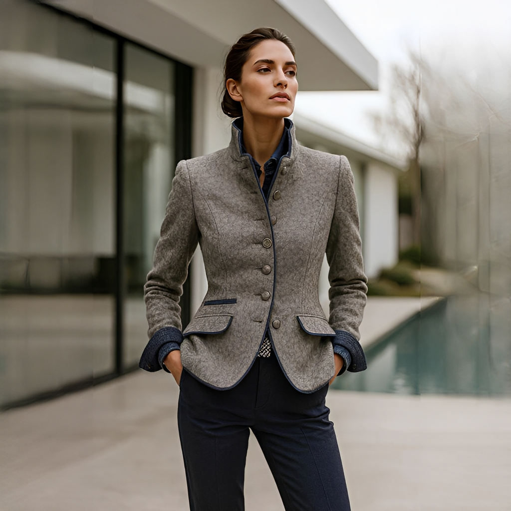 Valerie - Modische Jacke mit hohem Kragen