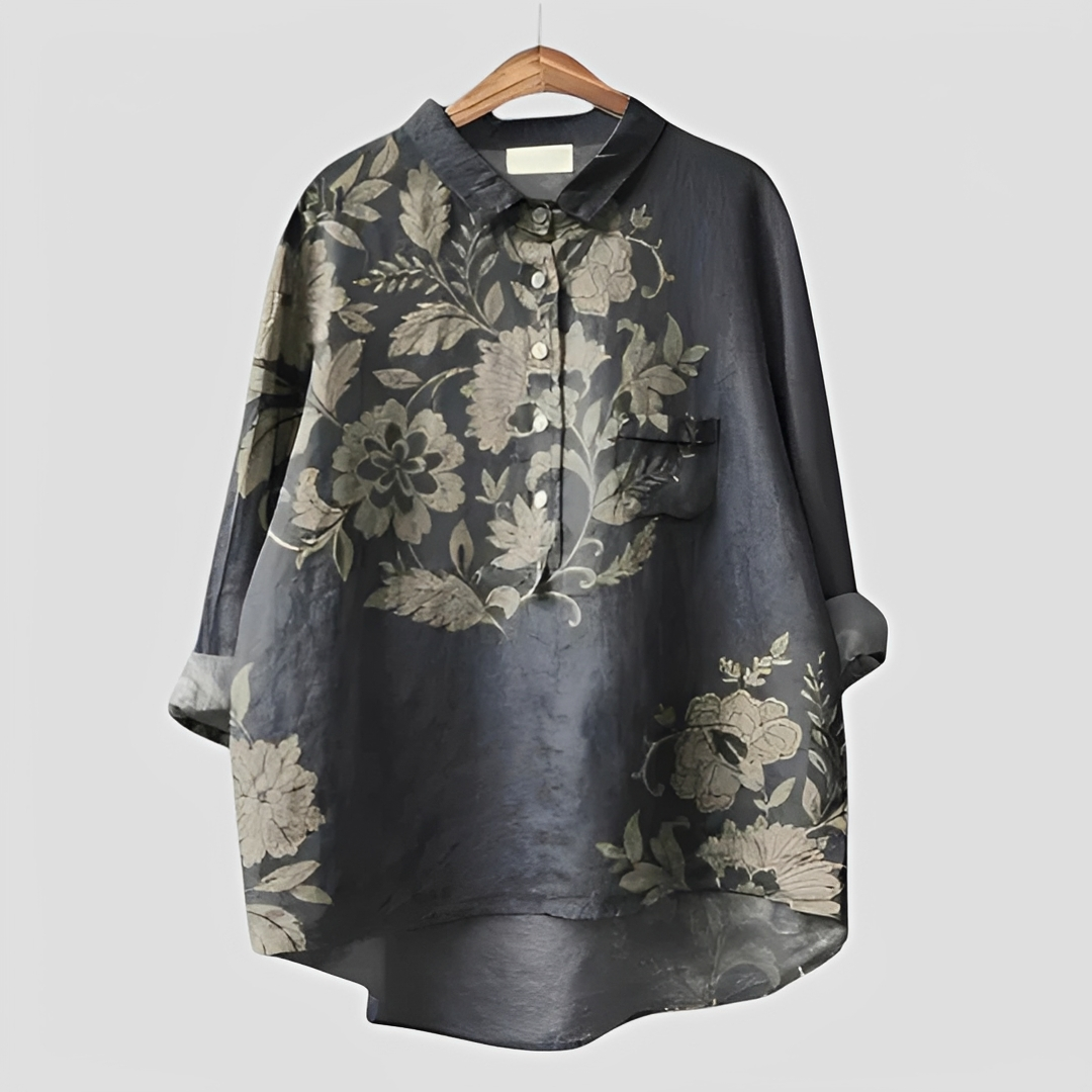 Bellina - Modische lockere Bluse mit Knöpfen