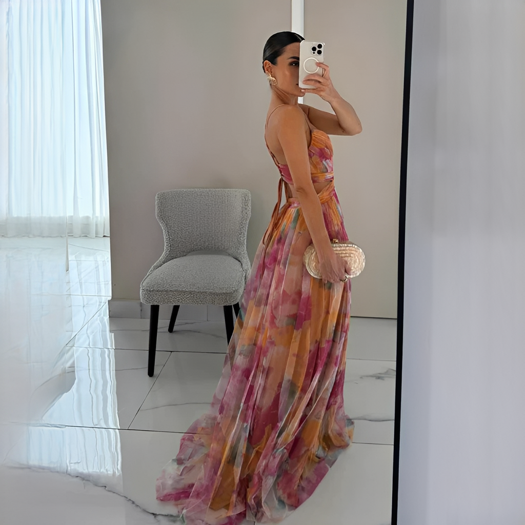 Darrisha - Elegantes Maxikleid mit überkreuztem Schnitt
