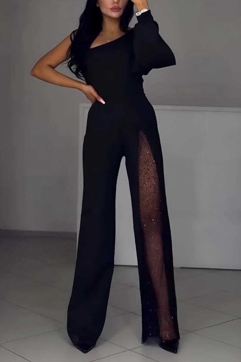 INES™ | MODERNER JUMPSUIT MIT WEITEM BEIN