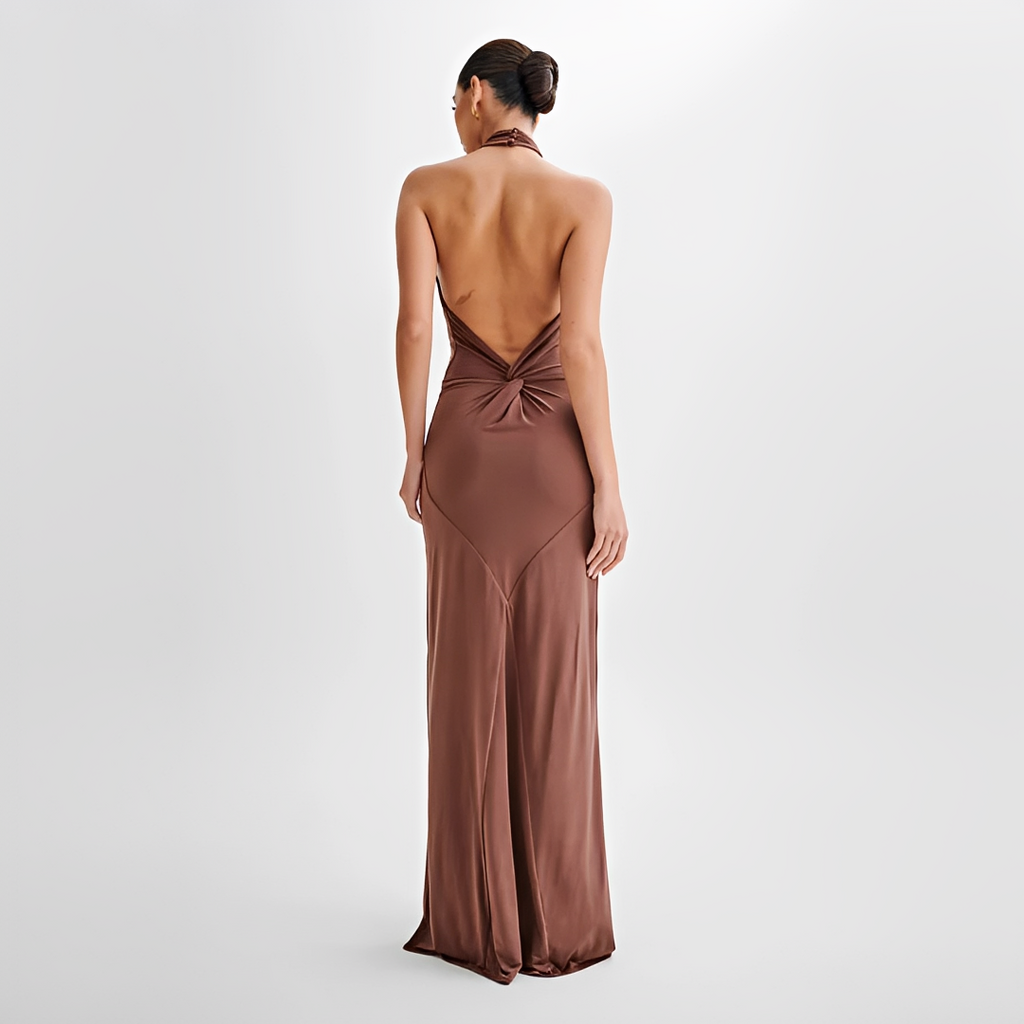 Jianna - Elegantes Neckholder-Maxikleid
