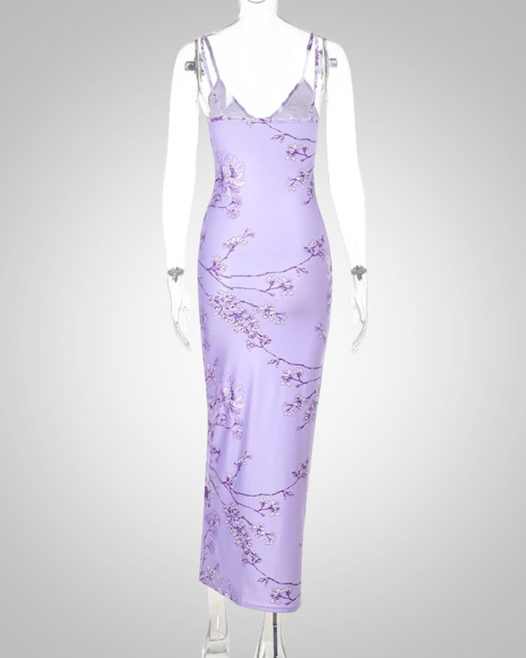Damen Sommer Bodycon Blumenmuster Maxikleid
