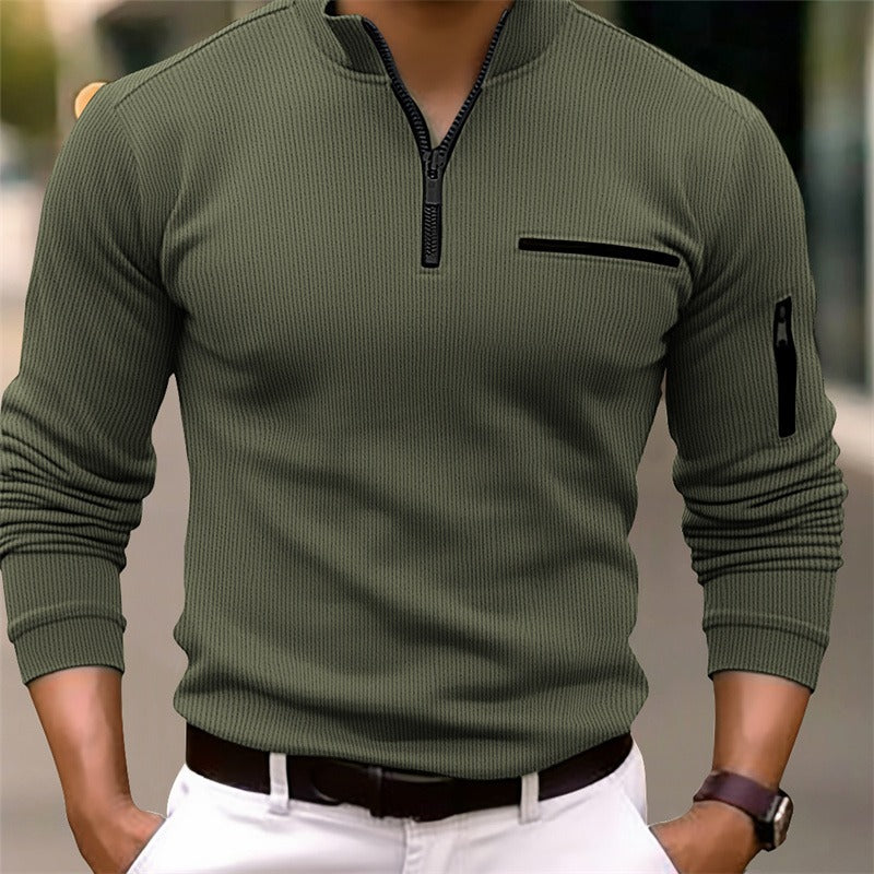 GUSTEOUS | LANGARMSHIRT MIT REISSVERSCHLUSS