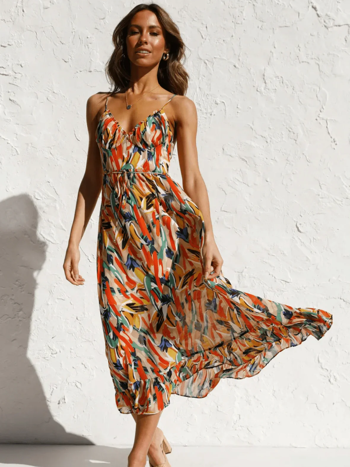Jada | Buntes Midi-Kleid