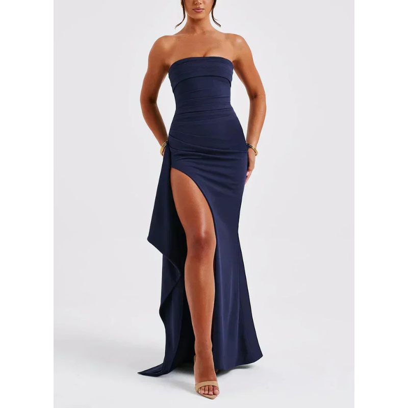 Abiballkleid Damen | Trägerloses Maxikleid