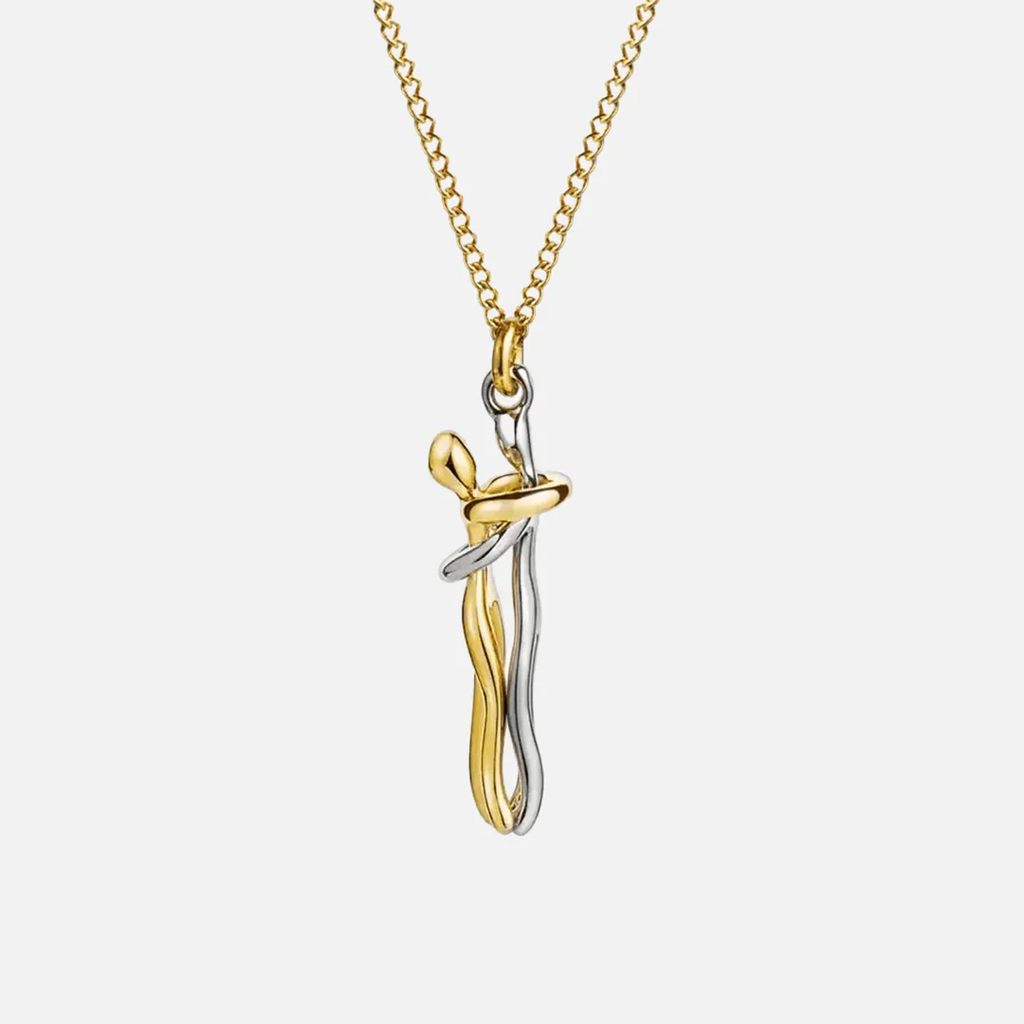 SOPHIA / 💞 „UMARMUNG DER SEELE“ – SYMBOLISCHE GOLD-SILBER-KETTE