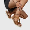 Damen Sommer Orthopädsiche Plateau Sandalen