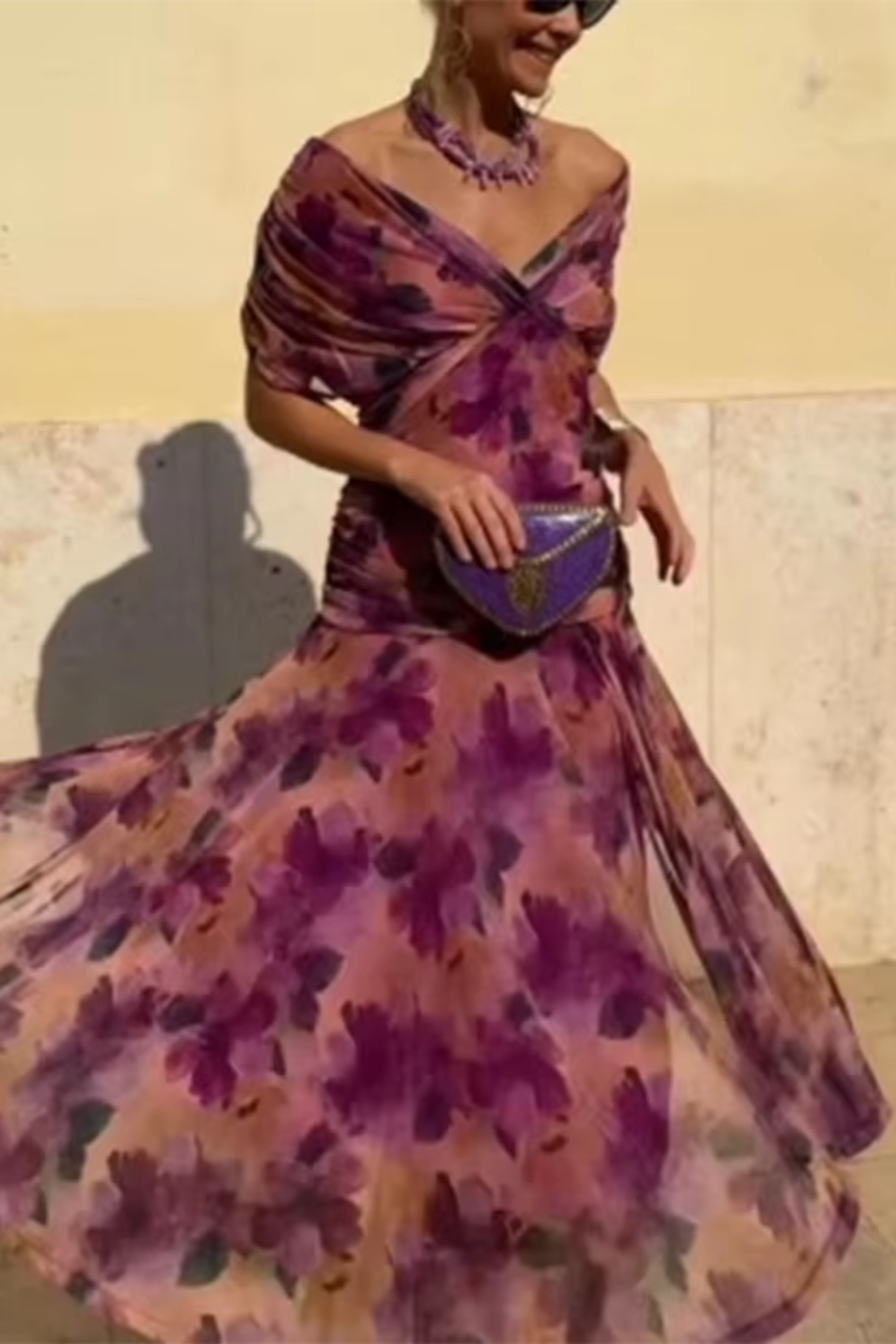 LOUISE | ELEGANTES MAXIKLEID FÜR FESTLICHE ANLÄSSE MIT V-AUSSCHNITT